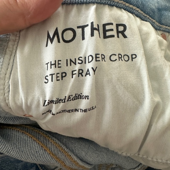 Mother The Insider Crop Step Fray Jeans NWT 30 - Picture 14 of 15